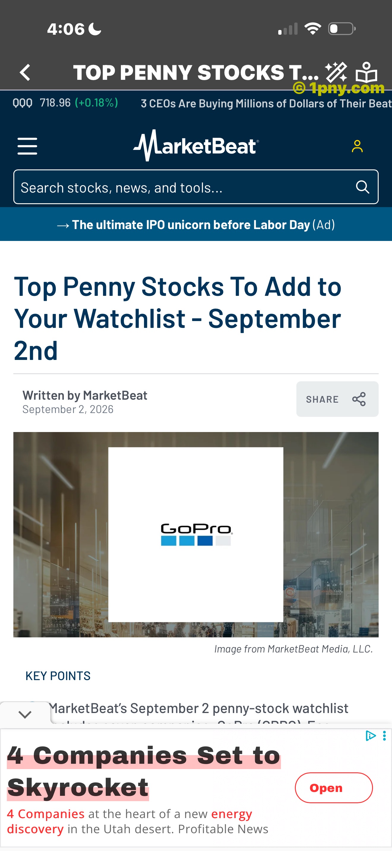 Another PennyGems penny-stock news article
