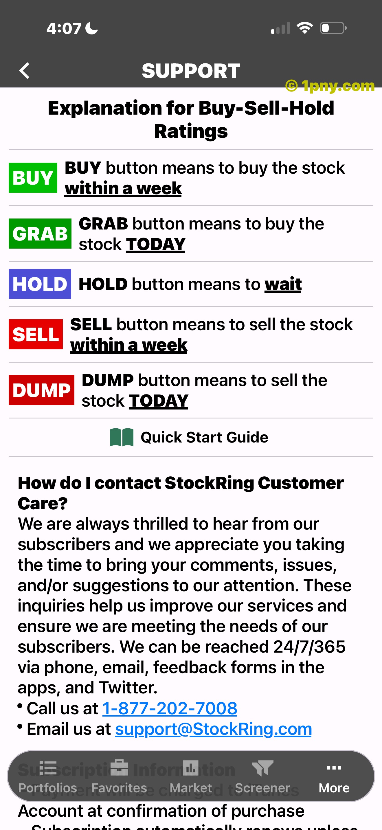 PennyGems Support guide explaining ratings